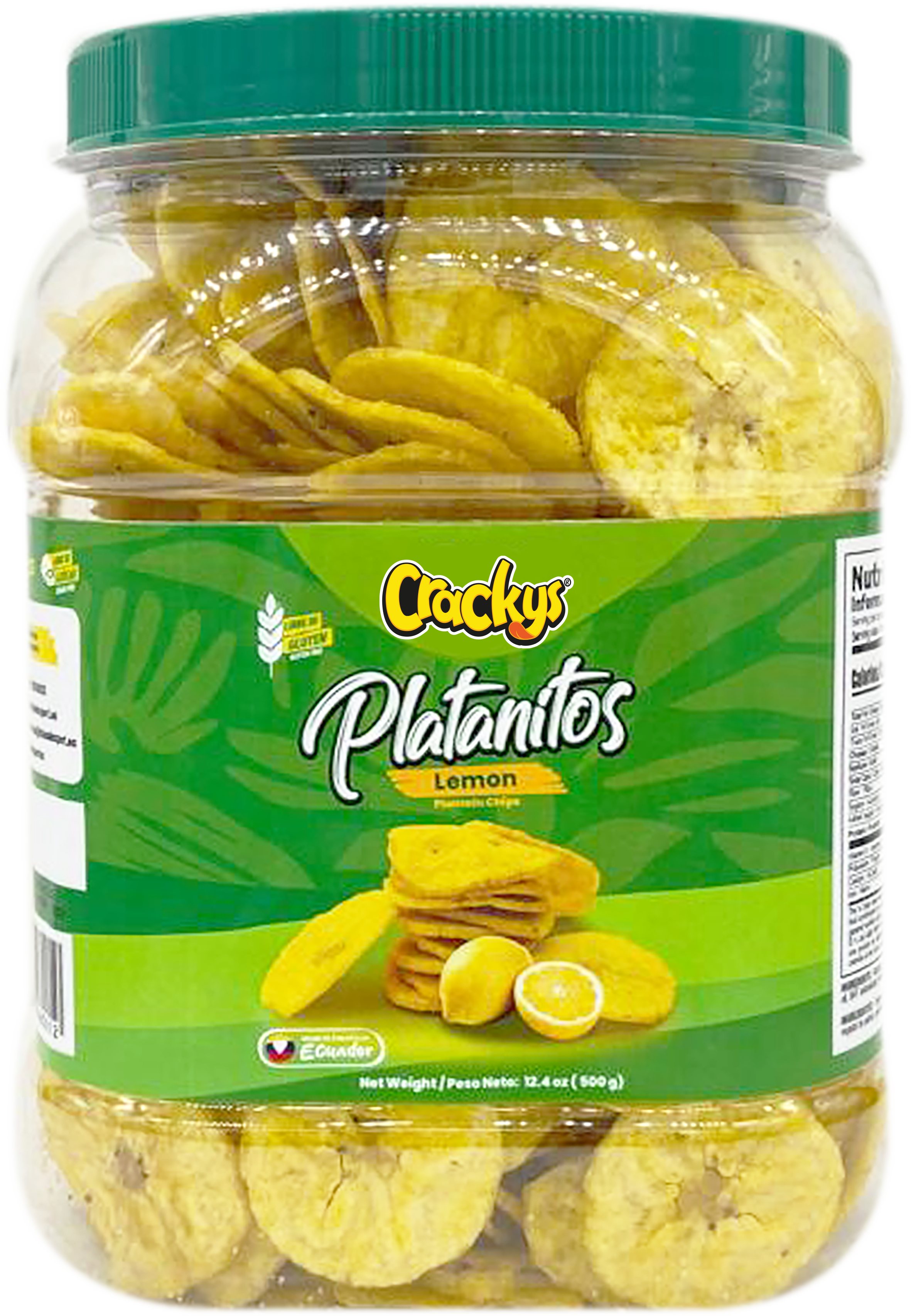 CRACKYS Lime Plantain Chips - 22 oz (625g)