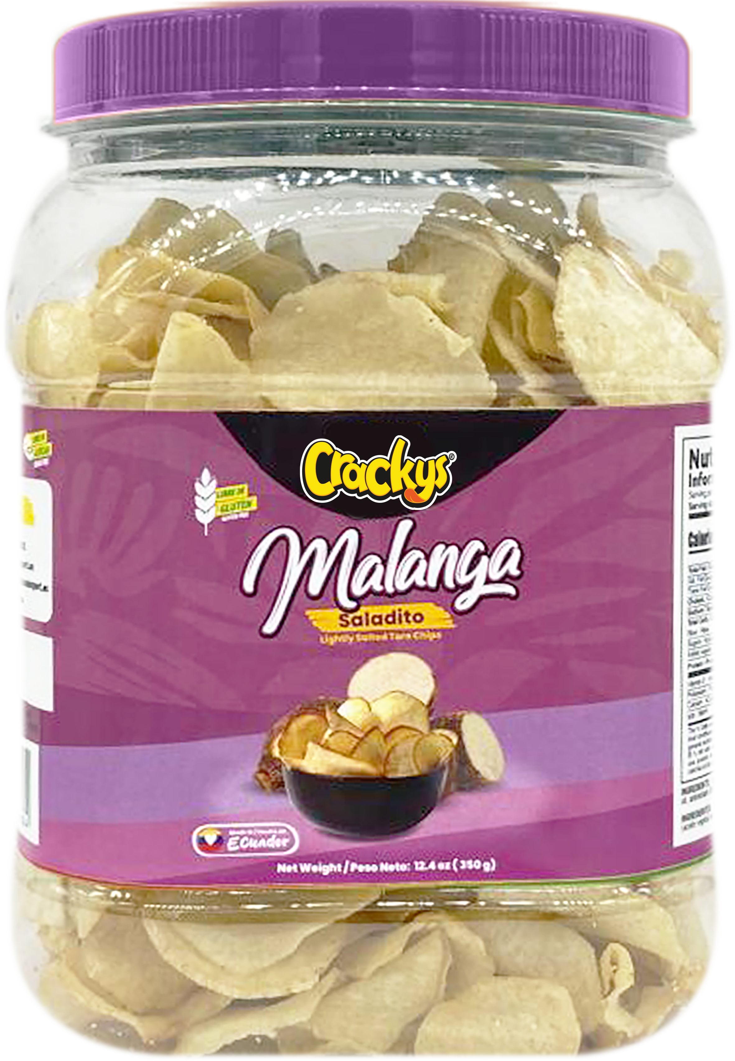 CRACKYS Salty White Taro Chips - 13.40 oz (380g)