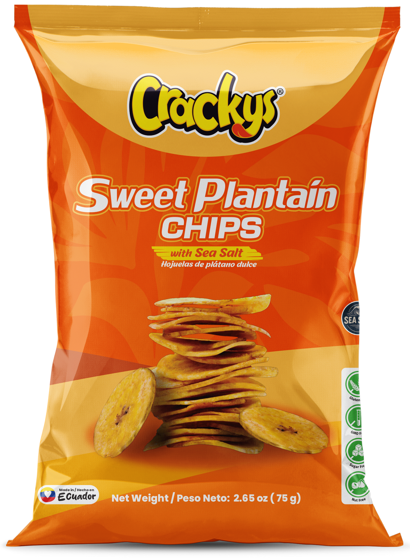CRACKYS Sweet Plantain Chips – 2.65 oz (75g)